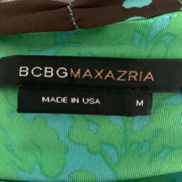 BCBG MaxAzria Pull On Floral Fairy Grunge Turquoise Lightweight Slip Skirt M - Picture 3 of 8